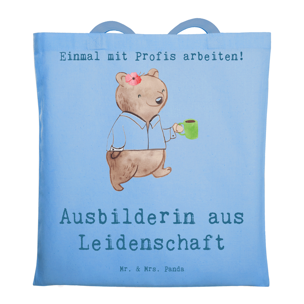 Tragetasche Ausbilderin aus Leidenschaft Beuteltasche, Beutel, Einkaufstasche, Jutebeutel, Stoffbeutel, Tasche, Shopper, Umhängetasche, Strandtasche, Schultertasche, Stofftasche, Tragetasche, Badetasche, Jutetasche, Einkaufstüte, Laptoptasche, Beruf, Ausbildung, Jubiläum, Abschied, Rente, Kollege, Kollegin, Geschenk, Schenken, Arbeitskollege, Mitarbeiter, Firma, Danke, Dankeschön, Ausbilderin, Tutorin, Ausbilderprüfung