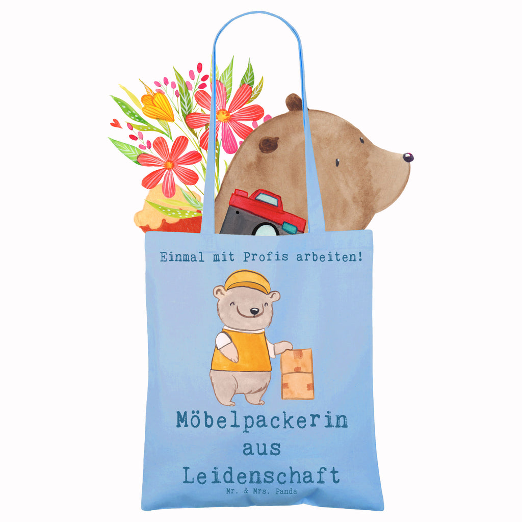 Tragetasche Möbelpackerin aus Leidenschaft Beuteltasche, Beutel, Einkaufstasche, Jutebeutel, Stoffbeutel, Tasche, Shopper, Umhängetasche, Strandtasche, Schultertasche, Stofftasche, Tragetasche, Badetasche, Jutetasche, Einkaufstüte, Laptoptasche, Beruf, Ausbildung, Jubiläum, Abschied, Rente, Kollege, Kollegin, Geschenk, Schenken, Arbeitskollege, Mitarbeiter, Firma, Danke, Dankeschön, Möbelpackerin, Umzugshelferin, Umzugsfirma, Umzugsservice