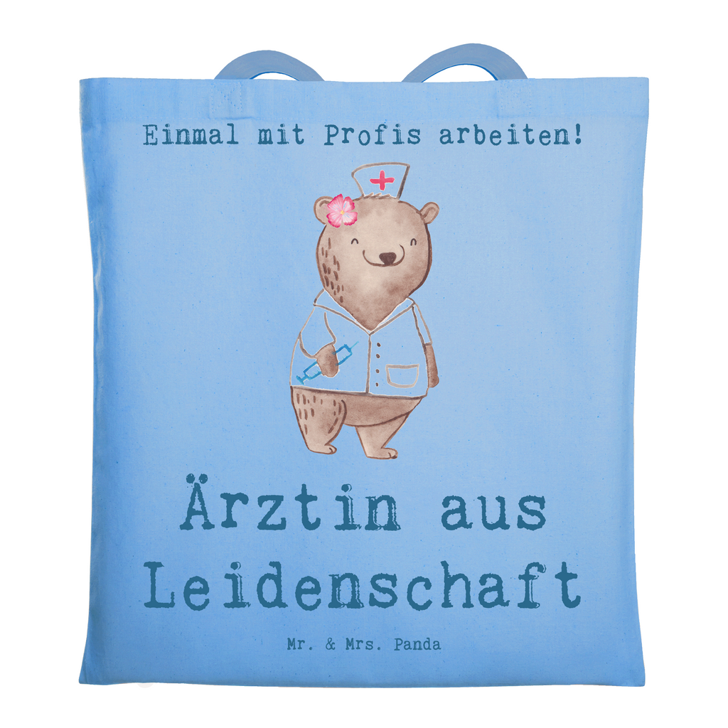 Tragetasche Ärztin aus Leidenschaft Beuteltasche, Beutel, Einkaufstasche, Jutebeutel, Stoffbeutel, Tasche, Shopper, Umhängetasche, Strandtasche, Schultertasche, Stofftasche, Tragetasche, Badetasche, Jutetasche, Einkaufstüte, Laptoptasche, Beruf, Ausbildung, Jubiläum, Abschied, Rente, Kollege, Kollegin, Geschenk, Schenken, Arbeitskollege, Mitarbeiter, Firma, Danke, Dankeschön, Ärztin, Hausärztin, Medizinerin, Doktorin, Medizinstudium, Doktortitel, Arztpraxis