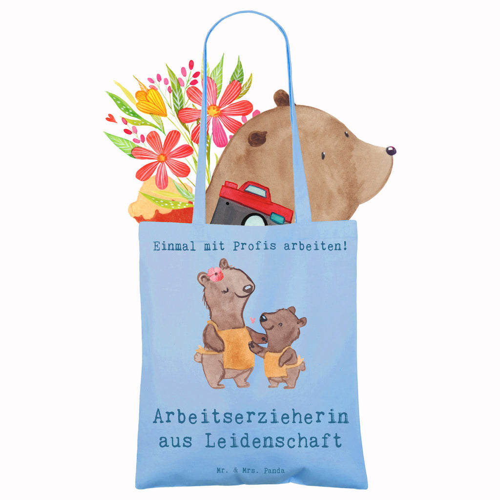 Tragetasche Arbeitserzieherin aus Leidenschaft Beuteltasche, Beutel, Einkaufstasche, Jutebeutel, Stoffbeutel, Tasche, Shopper, Umhängetasche, Strandtasche, Schultertasche, Stofftasche, Tragetasche, Badetasche, Jutetasche, Einkaufstüte, Laptoptasche, Beruf, Ausbildung, Jubiläum, Abschied, Rente, Kollege, Kollegin, Geschenk, Schenken, Arbeitskollege, Mitarbeiter, Firma, Danke, Dankeschön, Arbeitserzieherin, Arbeitspädagogin, Studium