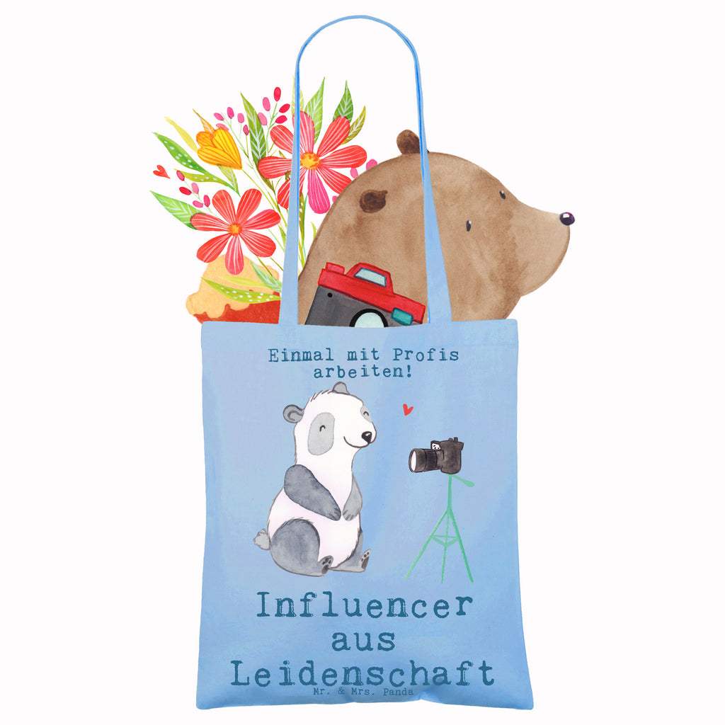 Tragetasche Influencer aus Leidenschaft Beuteltasche, Beutel, Einkaufstasche, Jutebeutel, Stoffbeutel, Tasche, Shopper, Umhängetasche, Strandtasche, Schultertasche, Stofftasche, Tragetasche, Badetasche, Jutetasche, Einkaufstüte, Laptoptasche, Beruf, Ausbildung, Jubiläum, Abschied, Rente, Kollege, Kollegin, Geschenk, Schenken, Arbeitskollege, Mitarbeiter, Firma, Danke, Dankeschön