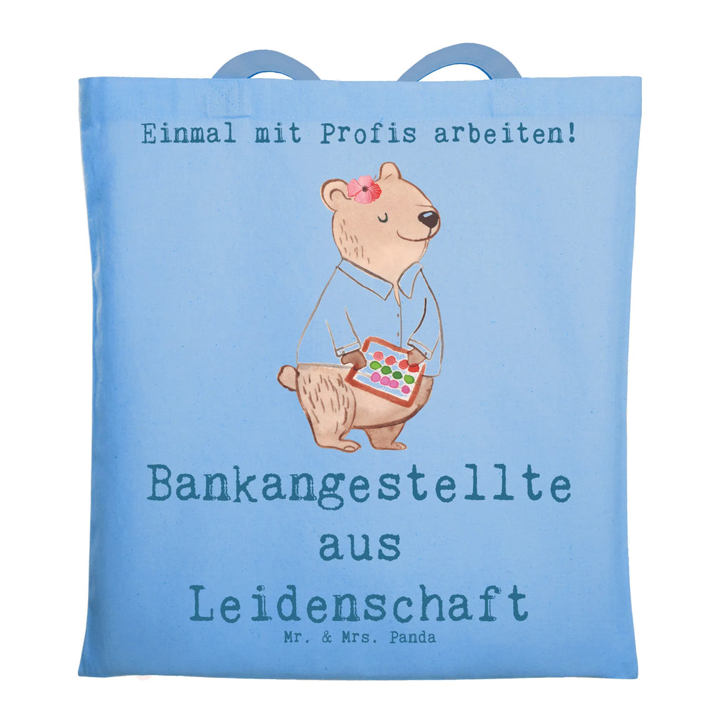 Tragetasche Bankangestellte aus Leidenschaft Beuteltasche, Beutel, Einkaufstasche, Jutebeutel, Stoffbeutel, Tasche, Shopper, Umhängetasche, Strandtasche, Schultertasche, Stofftasche, Tragetasche, Badetasche, Jutetasche, Einkaufstüte, Laptoptasche, Beruf, Ausbildung, Jubiläum, Abschied, Rente, Kollege, Kollegin, Geschenk, Schenken, Arbeitskollege, Mitarbeiter, Firma, Danke, Dankeschön, Bankangestellte, Bankfachfrau, Bänkerin, Bankberaterin