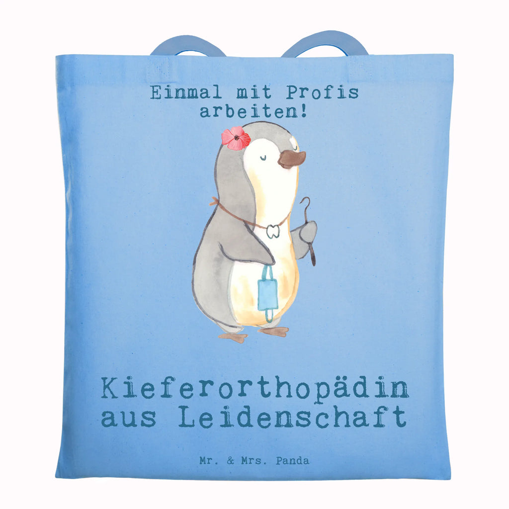 Tragetasche Kieferorthopädin aus Leidenschaft Beuteltasche, Beutel, Einkaufstasche, Jutebeutel, Stoffbeutel, Tasche, Shopper, Umhängetasche, Strandtasche, Schultertasche, Stofftasche, Tragetasche, Badetasche, Jutetasche, Einkaufstüte, Laptoptasche, Beruf, Ausbildung, Jubiläum, Abschied, Rente, Kollege, Kollegin, Geschenk, Schenken, Arbeitskollege, Mitarbeiter, Firma, Danke, Dankeschön