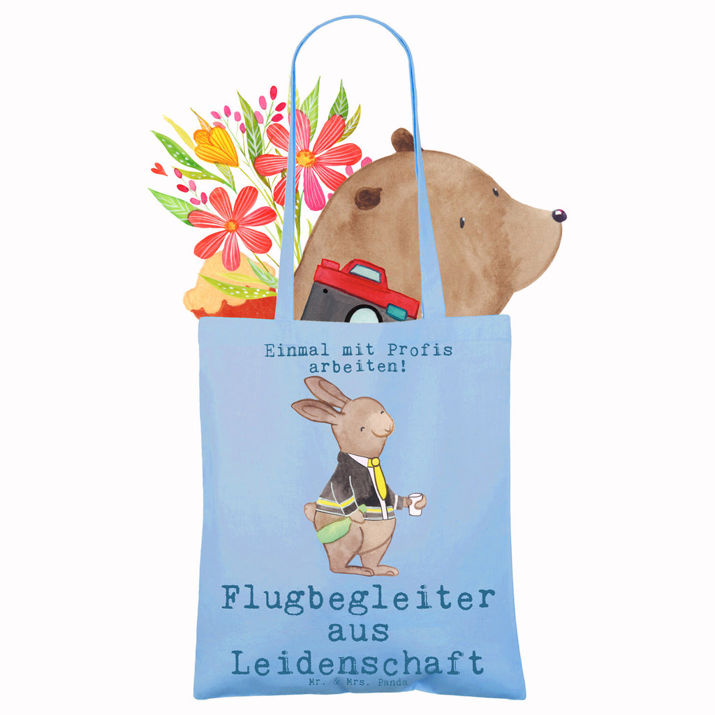 Tragetasche Flugbegleiter aus Leidenschaft Beuteltasche, Beutel, Einkaufstasche, Jutebeutel, Stoffbeutel, Tasche, Shopper, Umhängetasche, Strandtasche, Schultertasche, Stofftasche, Tragetasche, Badetasche, Jutetasche, Einkaufstüte, Laptoptasche, Beruf, Ausbildung, Jubiläum, Abschied, Rente, Kollege, Kollegin, Geschenk, Schenken, Arbeitskollege, Mitarbeiter, Firma, Danke, Dankeschön, Flugbegleiter, Steward, Flugsteward, Flight-Attendant