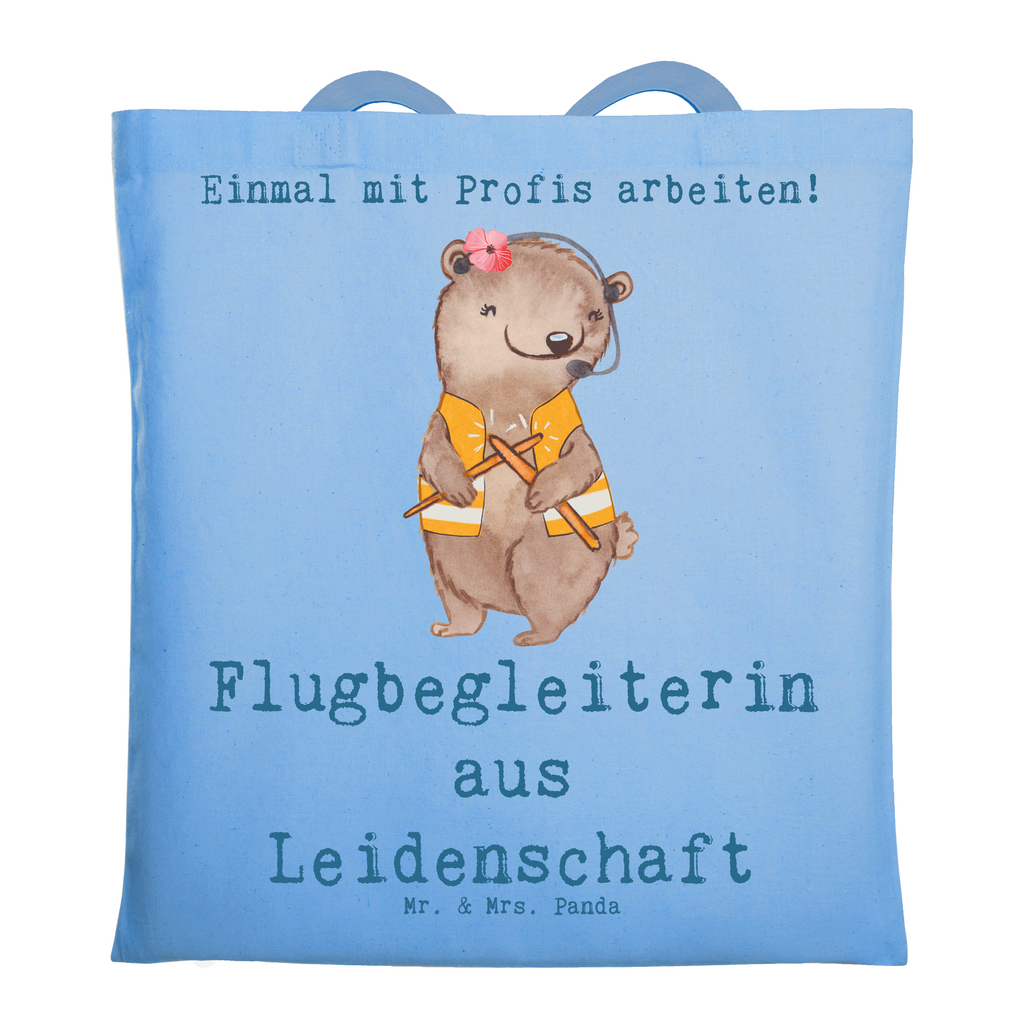 Tragetasche Flugbegleiterin aus Leidenschaft Beuteltasche, Beutel, Einkaufstasche, Jutebeutel, Stoffbeutel, Tasche, Shopper, Umhängetasche, Strandtasche, Schultertasche, Stofftasche, Tragetasche, Badetasche, Jutetasche, Einkaufstüte, Laptoptasche, Beruf, Ausbildung, Jubiläum, Abschied, Rente, Kollege, Kollegin, Geschenk, Schenken, Arbeitskollege, Mitarbeiter, Firma, Danke, Dankeschön, Flugbegleiterin, Stewardess, Flugstewardess, Flight-Attendant