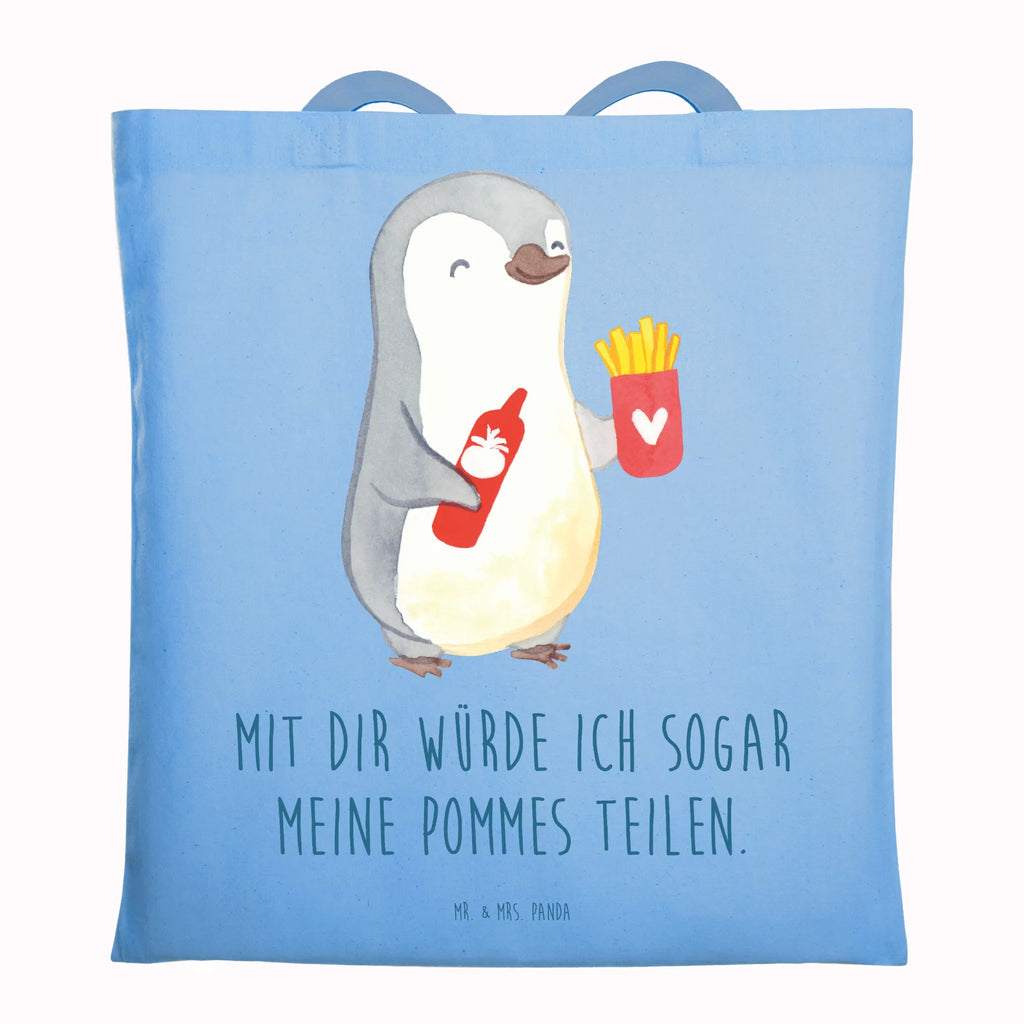 Tragetasche Pinguin Pommes Beuteltasche, Beutel, Einkaufstasche, Jutebeutel, Stoffbeutel, Tasche, Shopper, Umhängetasche, Strandtasche, Schultertasche, Stofftasche, Tragetasche, Badetasche, Jutetasche, Einkaufstüte, Laptoptasche, Liebe, Partner, Freund, Freundin, Ehemann, Ehefrau, Heiraten, Verlobung, Heiratsantrag, Liebesgeschenk, Jahrestag, Hocheitstag, Valentinstag, Geschenk für Frauen, Hochzeitstag, Mitbringsel, Geschenk für Freundin, Geschenk für Partner, Liebesbeweis, für Männer, für Ehemann