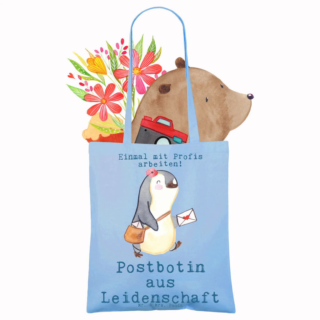 Tragetasche Postbotin aus Leidenschaft Beuteltasche, Beutel, Einkaufstasche, Jutebeutel, Stoffbeutel, Tasche, Shopper, Umhängetasche, Strandtasche, Schultertasche, Stofftasche, Tragetasche, Badetasche, Jutetasche, Einkaufstüte, Laptoptasche, Beruf, Ausbildung, Jubiläum, Abschied, Rente, Kollege, Kollegin, Geschenk, Schenken, Arbeitskollege, Mitarbeiter, Firma, Danke, Dankeschön, Postbotin, Briefzustellerin, Briefträgerin, Postlerin