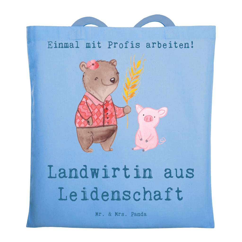 Tragetasche Landwirtin aus Leidenschaft Beuteltasche, Beutel, Einkaufstasche, Jutebeutel, Stoffbeutel, Tasche, Shopper, Umhängetasche, Strandtasche, Schultertasche, Stofftasche, Tragetasche, Badetasche, Jutetasche, Einkaufstüte, Laptoptasche, Beruf, Ausbildung, Jubiläum, Abschied, Rente, Kollege, Kollegin, Geschenk, Schenken, Arbeitskollege, Mitarbeiter, Firma, Danke, Dankeschön, Landwirtin, Bäuerin, Tierwirtin, Agronomin, Farmerin, Bauernhof