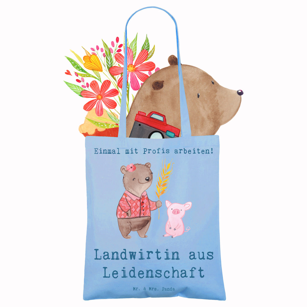 Tragetasche Landwirtin aus Leidenschaft Beuteltasche, Beutel, Einkaufstasche, Jutebeutel, Stoffbeutel, Tasche, Shopper, Umhängetasche, Strandtasche, Schultertasche, Stofftasche, Tragetasche, Badetasche, Jutetasche, Einkaufstüte, Laptoptasche, Beruf, Ausbildung, Jubiläum, Abschied, Rente, Kollege, Kollegin, Geschenk, Schenken, Arbeitskollege, Mitarbeiter, Firma, Danke, Dankeschön, Landwirtin, Bäuerin, Tierwirtin, Agronomin, Farmerin, Bauernhof