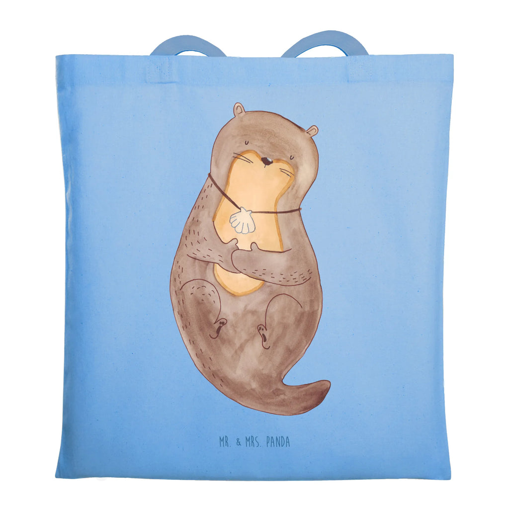 Tragetasche Otter Muschel Beuteltasche, Beutel, Einkaufstasche, Jutebeutel, Stoffbeutel, Tasche, Shopper, Umhängetasche, Strandtasche, Schultertasche, Stofftasche, Tragetasche, Badetasche, Jutetasche, Einkaufstüte, Laptoptasche, Otter, Fischotter, Seeotter, Otterliebe, grübeln, träumen, Motivation, Tagträumen, Büro