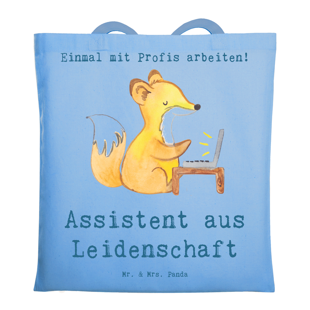 Tragetasche Assistent aus Leidenschaft Beuteltasche, Beutel, Einkaufstasche, Jutebeutel, Stoffbeutel, Tasche, Shopper, Umhängetasche, Strandtasche, Schultertasche, Stofftasche, Tragetasche, Badetasche, Jutetasche, Einkaufstüte, Laptoptasche, Beruf, Ausbildung, Jubiläum, Abschied, Rente, Kollege, Kollegin, Geschenk, Schenken, Arbeitskollege, Mitarbeiter, Firma, Danke, Dankeschön