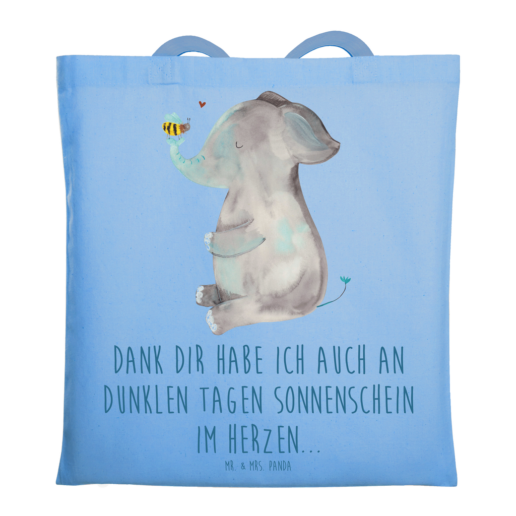 Tragetasche Elefant & Biene Beuteltasche, Beutel, Einkaufstasche, Jutebeutel, Stoffbeutel, Tasche, Shopper, Umhängetasche, Strandtasche, Schultertasche, Stofftasche, Tragetasche, Badetasche, Jutetasche, Einkaufstüte, Laptoptasche, Tiermotive, Gute Laune, lustige Sprüche, Tiere, Elefant, Biene, Liebe, Liebesbeweis, Jahrestag, Liebesgeschenk, Heiratsantrag, Hochzeitsgeschenk, Liebesspruch