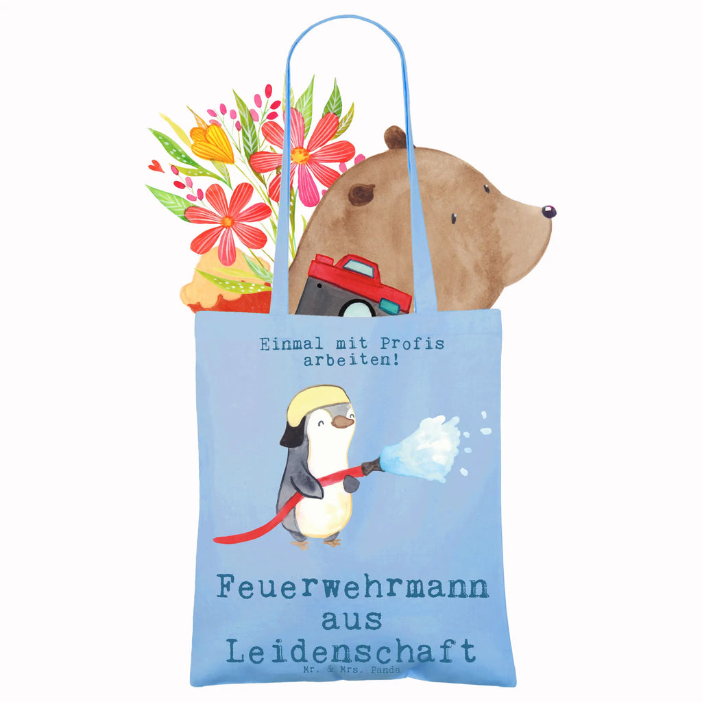 Tragetasche Feuerwehrmann aus Leidenschaft Beuteltasche, Beutel, Einkaufstasche, Jutebeutel, Stoffbeutel, Tasche, Shopper, Umhängetasche, Strandtasche, Schultertasche, Stofftasche, Tragetasche, Badetasche, Jutetasche, Einkaufstüte, Laptoptasche, Beruf, Ausbildung, Jubiläum, Abschied, Rente, Kollege, Kollegin, Geschenk, Schenken, Arbeitskollege, Mitarbeiter, Firma, Danke, Dankeschön, Feuerwehrmann, Feuerwehrhauptmann, Brandschutz, Feuerwehr, freiwillige Feuerwehr