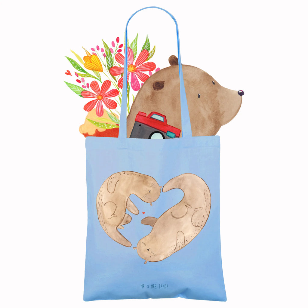 Tragetasche Otter Herz Beuteltasche, Beutel, Einkaufstasche, Jutebeutel, Stoffbeutel, Tasche, Shopper, Umhängetasche, Strandtasche, Schultertasche, Stofftasche, Tragetasche, Badetasche, Jutetasche, Einkaufstüte, Laptoptasche, Otter, Fischotter, Seeotter, Liebe, Herz, Liebesbeweis, Liebesgeschenk, Bessere Hälfte, Love you, Jahrestag, Hochzeitstag, Verlobung, gemeinsames Leben