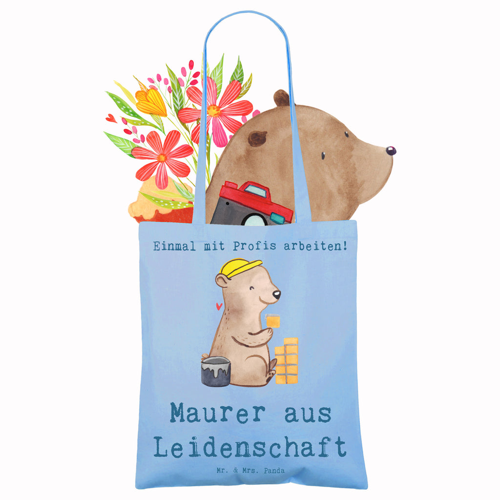 Tragetasche Maurer aus Leidenschaft Beuteltasche, Beutel, Einkaufstasche, Jutebeutel, Stoffbeutel, Tasche, Shopper, Umhängetasche, Strandtasche, Schultertasche, Stofftasche, Tragetasche, Badetasche, Jutetasche, Einkaufstüte, Laptoptasche, Beruf, Ausbildung, Jubiläum, Abschied, Rente, Kollege, Kollegin, Geschenk, Schenken, Arbeitskollege, Mitarbeiter, Firma, Danke, Dankeschön, Maurer, Maurermeister, Gesellenprüfung, Handwerker, Maurerbetrieb