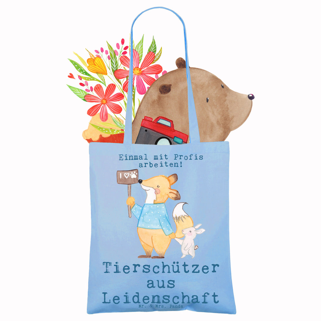 Tragetasche Tierschützer aus Leidenschaft Beuteltasche, Beutel, Einkaufstasche, Jutebeutel, Stoffbeutel, Tasche, Shopper, Umhängetasche, Strandtasche, Schultertasche, Stofftasche, Tragetasche, Badetasche, Jutetasche, Einkaufstüte, Laptoptasche, Beruf, Ausbildung, Jubiläum, Abschied, Rente, Kollege, Kollegin, Geschenk, Schenken, Arbeitskollege, Mitarbeiter, Firma, Danke, Dankeschön