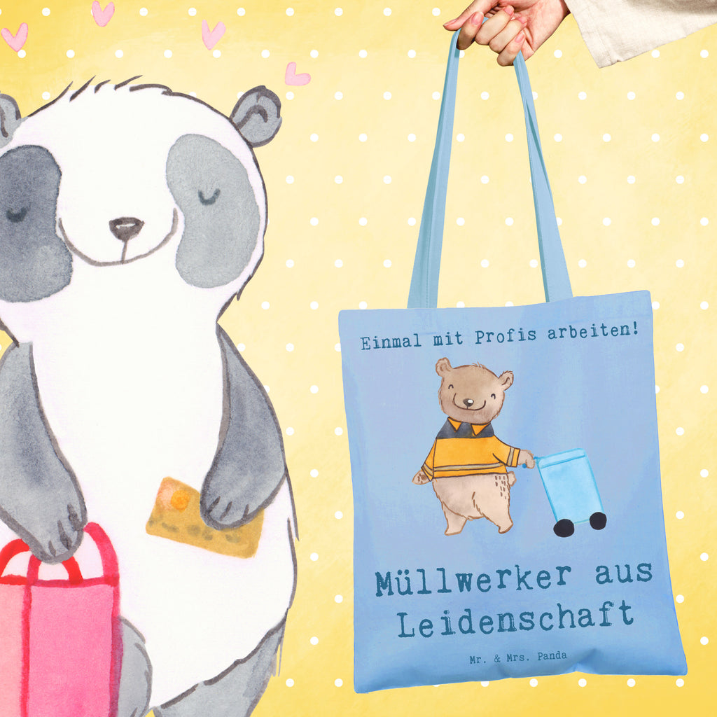 Tragetasche Müllwerker aus Leidenschaft Beuteltasche, Beutel, Einkaufstasche, Jutebeutel, Stoffbeutel, Tasche, Shopper, Umhängetasche, Strandtasche, Schultertasche, Stofftasche, Tragetasche, Badetasche, Jutetasche, Einkaufstüte, Laptoptasche, Beruf, Ausbildung, Jubiläum, Abschied, Rente, Kollege, Kollegin, Geschenk, Schenken, Arbeitskollege, Mitarbeiter, Firma, Danke, Dankeschön, Müllwerker, Fachkraft Kreislauf- und Abfallwirtschaft, Müllentsorger, Kehrichtmann, Müllmann, Müllfahrer