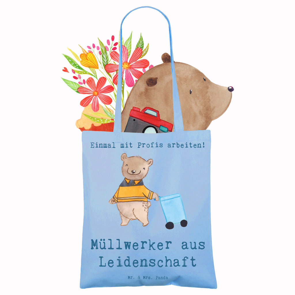 Tragetasche Müllwerker aus Leidenschaft Beuteltasche, Beutel, Einkaufstasche, Jutebeutel, Stoffbeutel, Tasche, Shopper, Umhängetasche, Strandtasche, Schultertasche, Stofftasche, Tragetasche, Badetasche, Jutetasche, Einkaufstüte, Laptoptasche, Beruf, Ausbildung, Jubiläum, Abschied, Rente, Kollege, Kollegin, Geschenk, Schenken, Arbeitskollege, Mitarbeiter, Firma, Danke, Dankeschön, Müllwerker, Fachkraft Kreislauf- und Abfallwirtschaft, Müllentsorger, Kehrichtmann, Müllmann, Müllfahrer