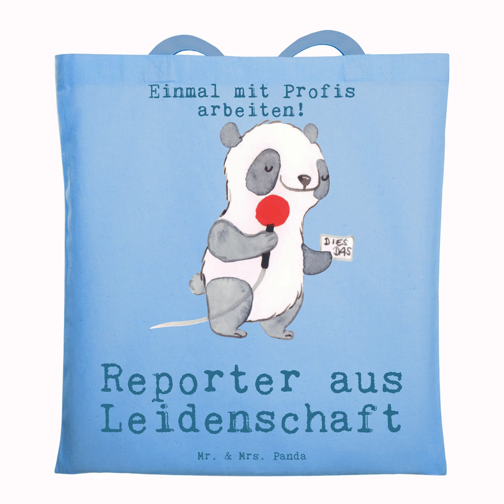 Tragetasche Reporter aus Leidenschaft Beuteltasche, Beutel, Einkaufstasche, Jutebeutel, Stoffbeutel, Tasche, Shopper, Umhängetasche, Strandtasche, Schultertasche, Stofftasche, Tragetasche, Badetasche, Jutetasche, Einkaufstüte, Laptoptasche, Beruf, Ausbildung, Jubiläum, Abschied, Rente, Kollege, Kollegin, Geschenk, Schenken, Arbeitskollege, Mitarbeiter, Firma, Danke, Dankeschön