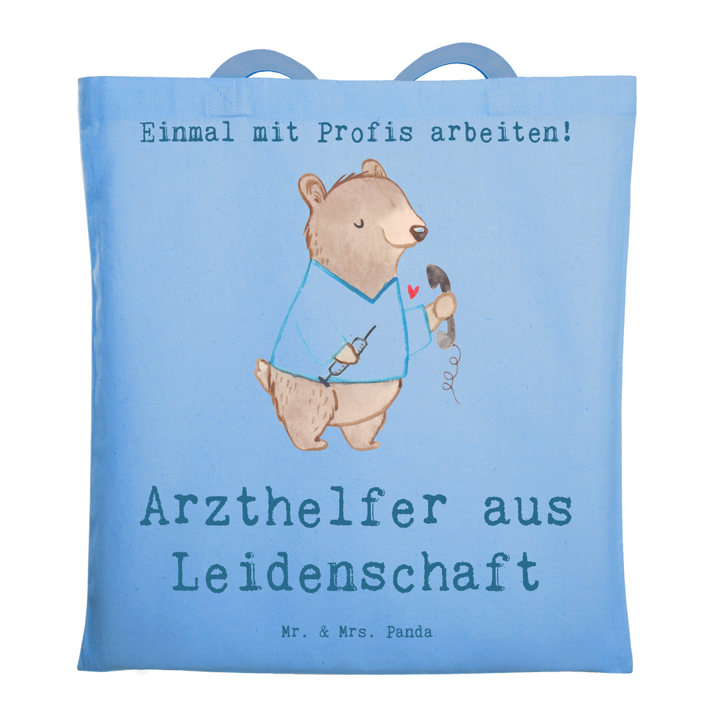 Tragetasche Arzthelfer aus Leidenschaft Beuteltasche, Beutel, Einkaufstasche, Jutebeutel, Stoffbeutel, Tasche, Shopper, Umhängetasche, Strandtasche, Schultertasche, Stofftasche, Tragetasche, Badetasche, Jutetasche, Einkaufstüte, Laptoptasche, Beruf, Ausbildung, Jubiläum, Abschied, Rente, Kollege, Kollegin, Geschenk, Schenken, Arbeitskollege, Mitarbeiter, Firma, Danke, Dankeschön, Arzthelfer, Medizinischer Fachangestellter