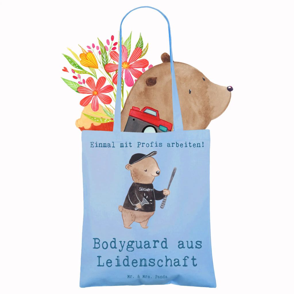 Tragetasche Bodyguard aus Leidenschaft Beuteltasche, Beutel, Einkaufstasche, Jutebeutel, Stoffbeutel, Tasche, Shopper, Umhängetasche, Strandtasche, Schultertasche, Stofftasche, Tragetasche, Badetasche, Jutetasche, Einkaufstüte, Laptoptasche, Beruf, Ausbildung, Jubiläum, Abschied, Rente, Kollege, Kollegin, Geschenk, Schenken, Arbeitskollege, Mitarbeiter, Firma, Danke, Dankeschön, Bodyguard, Personenschützer