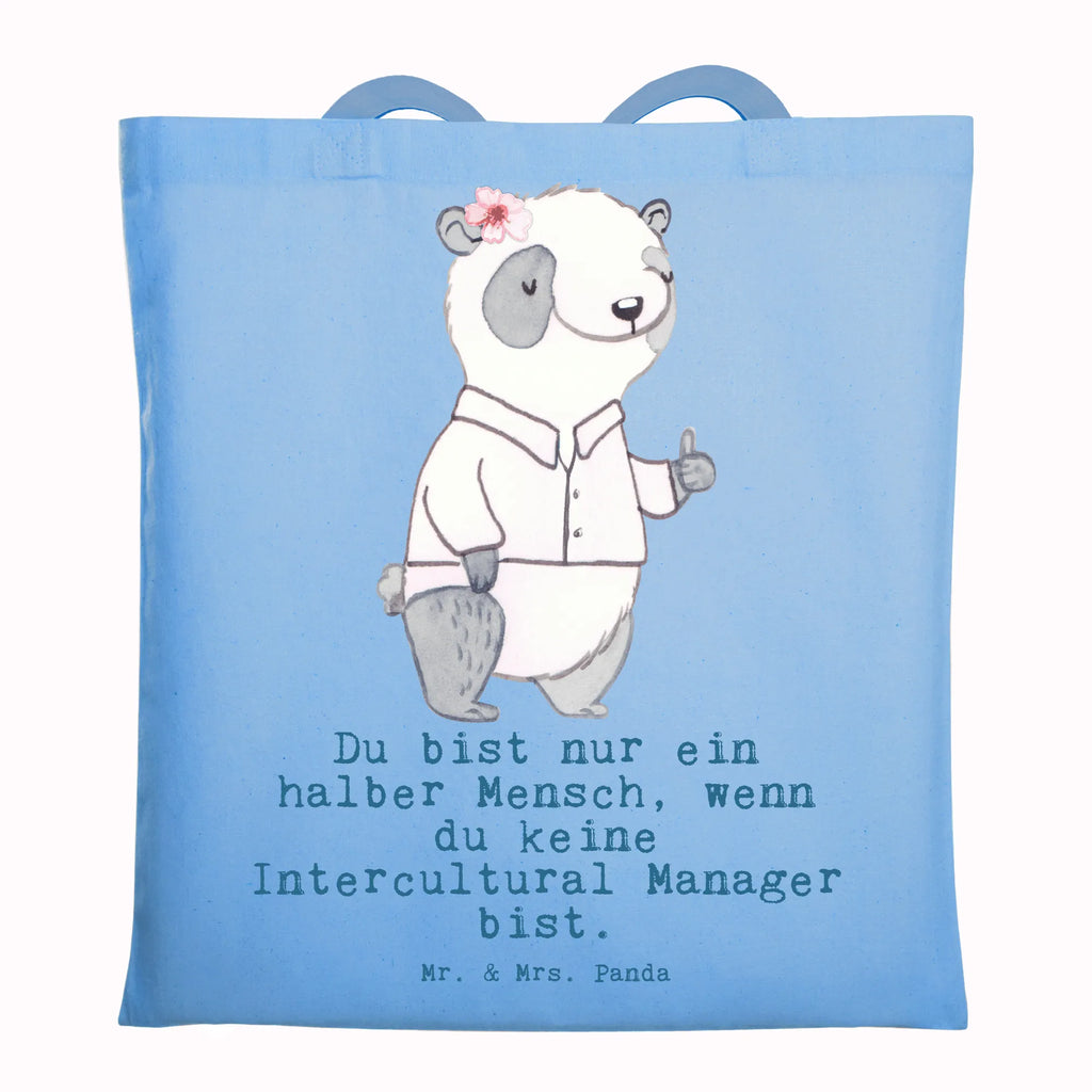 Tragetasche Intercultural Manager mit Herz Beuteltasche, Beutel, Einkaufstasche, Jutebeutel, Stoffbeutel, Tasche, Shopper, Umhängetasche, Strandtasche, Schultertasche, Stofftasche, Tragetasche, Badetasche, Jutetasche, Einkaufstüte, Laptoptasche, Beruf, Ausbildung, Jubiläum, Abschied, Rente, Kollege, Kollegin, Geschenk, Schenken, Arbeitskollege, Mitarbeiter, Firma, Danke, Dankeschön