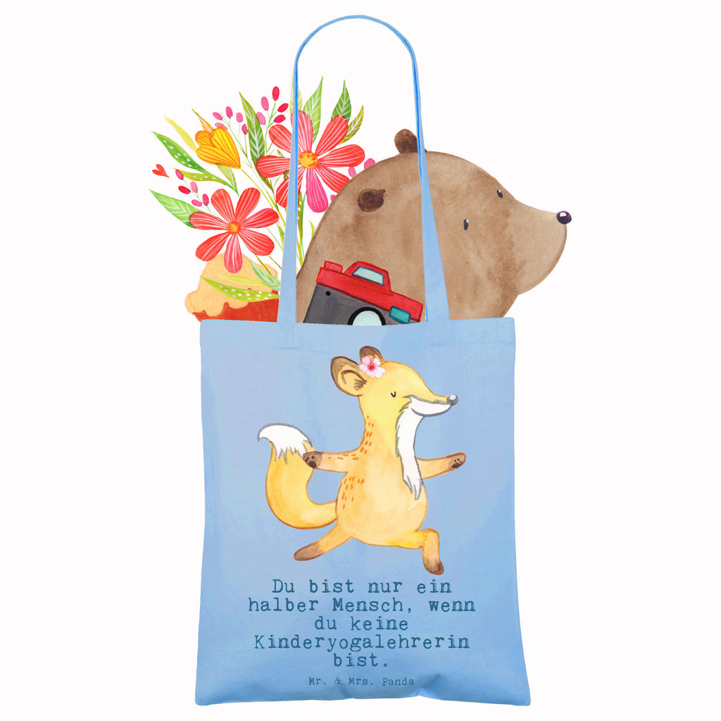 Tragetasche Kinderyogalehrerin mit Herz Beuteltasche, Beutel, Einkaufstasche, Jutebeutel, Stoffbeutel, Tasche, Shopper, Umhängetasche, Strandtasche, Schultertasche, Stofftasche, Tragetasche, Badetasche, Jutetasche, Einkaufstüte, Laptoptasche, Beruf, Ausbildung, Jubiläum, Abschied, Rente, Kollege, Kollegin, Geschenk, Schenken, Arbeitskollege, Mitarbeiter, Firma, Danke, Dankeschön