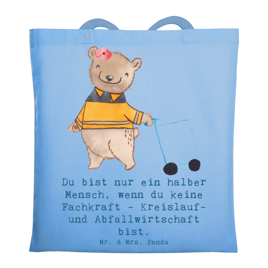 Tragetasche Fachkraft - Kreislauf- und Abfallwirtschaft mit Herz Beuteltasche, Beutel, Einkaufstasche, Jutebeutel, Stoffbeutel, Tasche, Shopper, Umhängetasche, Strandtasche, Schultertasche, Stofftasche, Tragetasche, Badetasche, Jutetasche, Einkaufstüte, Laptoptasche, Beruf, Ausbildung, Jubiläum, Abschied, Rente, Kollege, Kollegin, Geschenk, Schenken, Arbeitskollege, Mitarbeiter, Firma, Danke, Dankeschön, Müllwerker, Fachkraft Kreislauf- und Abfallwirtschaft, Müllentsorger, Kehrichtmann, Müllmann, Müllfahrer