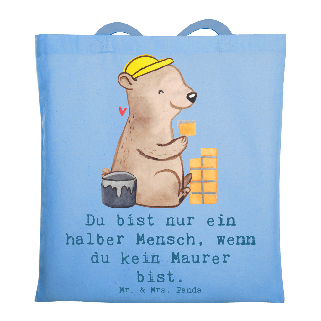 Tragetasche Maurer mit Herz Beuteltasche, Beutel, Einkaufstasche, Jutebeutel, Stoffbeutel, Tasche, Shopper, Umhängetasche, Strandtasche, Schultertasche, Stofftasche, Tragetasche, Badetasche, Jutetasche, Einkaufstüte, Laptoptasche, Beruf, Ausbildung, Jubiläum, Abschied, Rente, Kollege, Kollegin, Geschenk, Schenken, Arbeitskollege, Mitarbeiter, Firma, Danke, Dankeschön, Maurer, Maurermeister, Gesellenprüfung, Handwerker, Maurerbetrieb