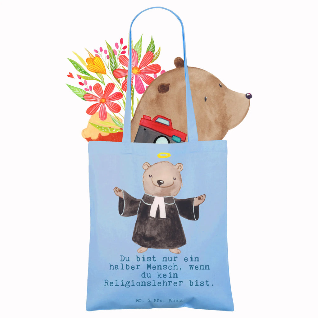 Tragetasche Religionslehrer mit Herz Beuteltasche, Beutel, Einkaufstasche, Jutebeutel, Stoffbeutel, Tasche, Shopper, Umhängetasche, Strandtasche, Schultertasche, Stofftasche, Tragetasche, Badetasche, Jutetasche, Einkaufstüte, Laptoptasche, Beruf, Ausbildung, Jubiläum, Abschied, Rente, Kollege, Kollegin, Geschenk, Schenken, Arbeitskollege, Mitarbeiter, Firma, Danke, Dankeschön, Religionslehrer, Reli Lehrer, Schule, Grundschule