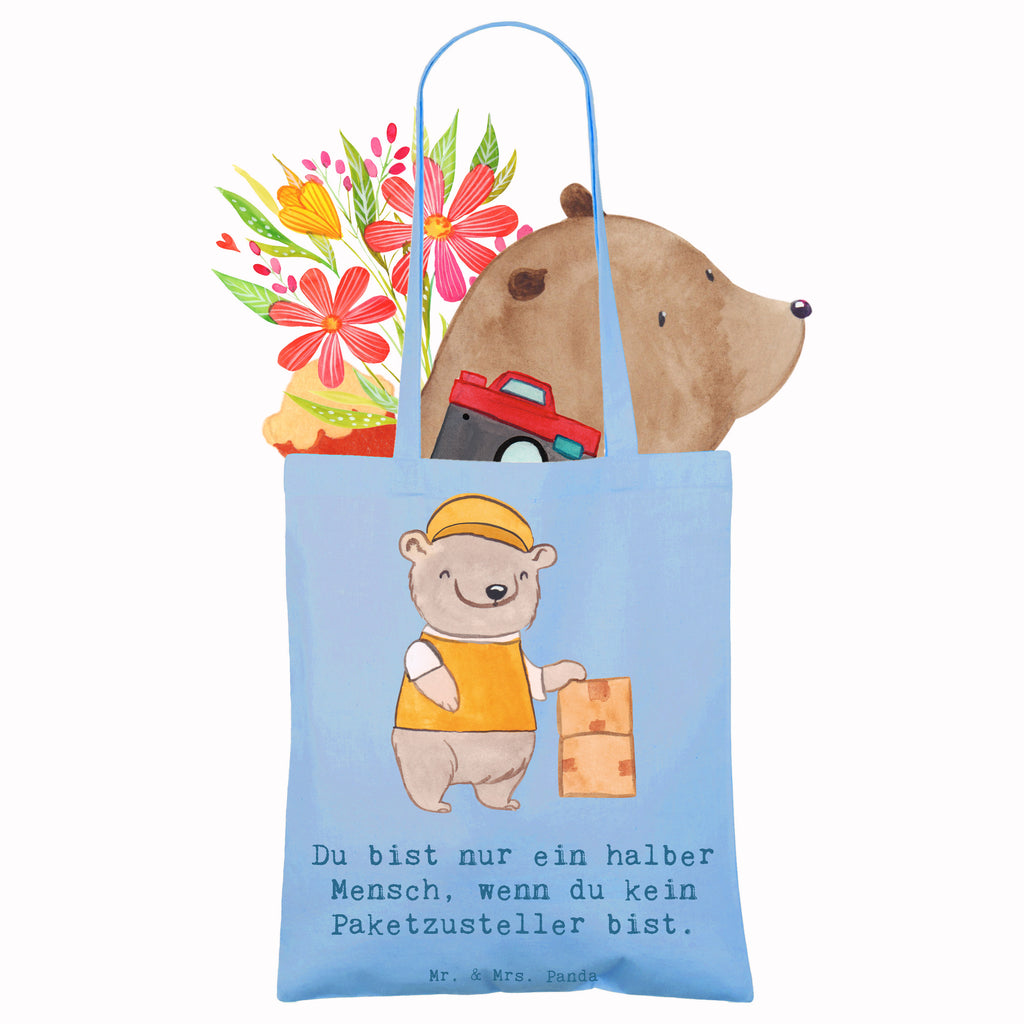 Tragetasche Paketzusteller mit Herz Beuteltasche, Beutel, Einkaufstasche, Jutebeutel, Stoffbeutel, Tasche, Shopper, Umhängetasche, Strandtasche, Schultertasche, Stofftasche, Tragetasche, Badetasche, Jutetasche, Einkaufstüte, Laptoptasche, Beruf, Ausbildung, Jubiläum, Abschied, Rente, Kollege, Kollegin, Geschenk, Schenken, Arbeitskollege, Mitarbeiter, Firma, Danke, Dankeschön, Paketzusteller, Paketbote, Zustellservice Pakete