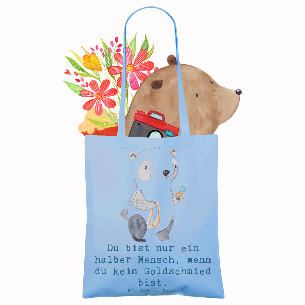 Tragetasche Goldschmied mit Herz Beuteltasche, Beutel, Einkaufstasche, Jutebeutel, Stoffbeutel, Tasche, Shopper, Umhängetasche, Strandtasche, Schultertasche, Stofftasche, Tragetasche, Badetasche, Jutetasche, Einkaufstüte, Laptoptasche, Beruf, Ausbildung, Jubiläum, Abschied, Rente, Kollege, Kollegin, Geschenk, Schenken, Arbeitskollege, Mitarbeiter, Firma, Danke, Dankeschön, Juwelier, Goldschmied, Schmied, Schmuckwarenhändler, Schmuckgeschäft, Eröffnung