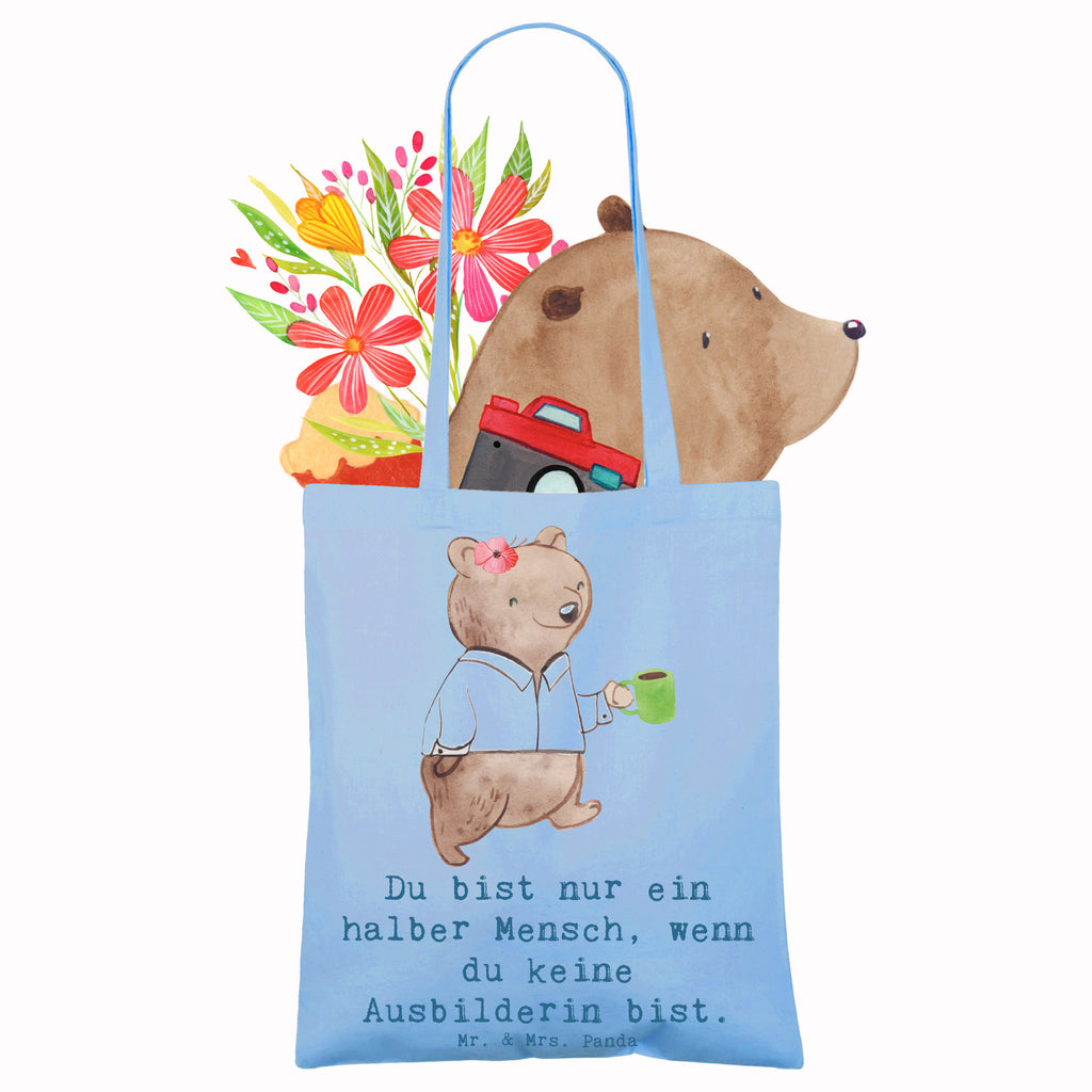 Tragetasche Ausbilderin mit Herz Beuteltasche, Beutel, Einkaufstasche, Jutebeutel, Stoffbeutel, Tasche, Shopper, Umhängetasche, Strandtasche, Schultertasche, Stofftasche, Tragetasche, Badetasche, Jutetasche, Einkaufstüte, Laptoptasche, Beruf, Ausbildung, Jubiläum, Abschied, Rente, Kollege, Kollegin, Geschenk, Schenken, Arbeitskollege, Mitarbeiter, Firma, Danke, Dankeschön, Ausbilderin, Tutorin, Ausbilderprüfung