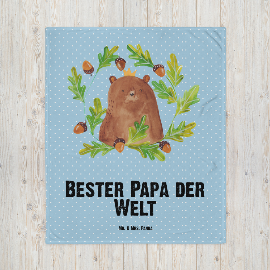 Babydecke Bär König Babydecke, Babygeschenk, Geschenk Geburt, Babyecke Kuscheldecke, Krabbeldecke, Bär, Teddy, Teddybär, Papa, Papa Bär, bester Vater, bester Papa, weltbester Papa, Vatertag, Vater, Dad, Daddy, Papi