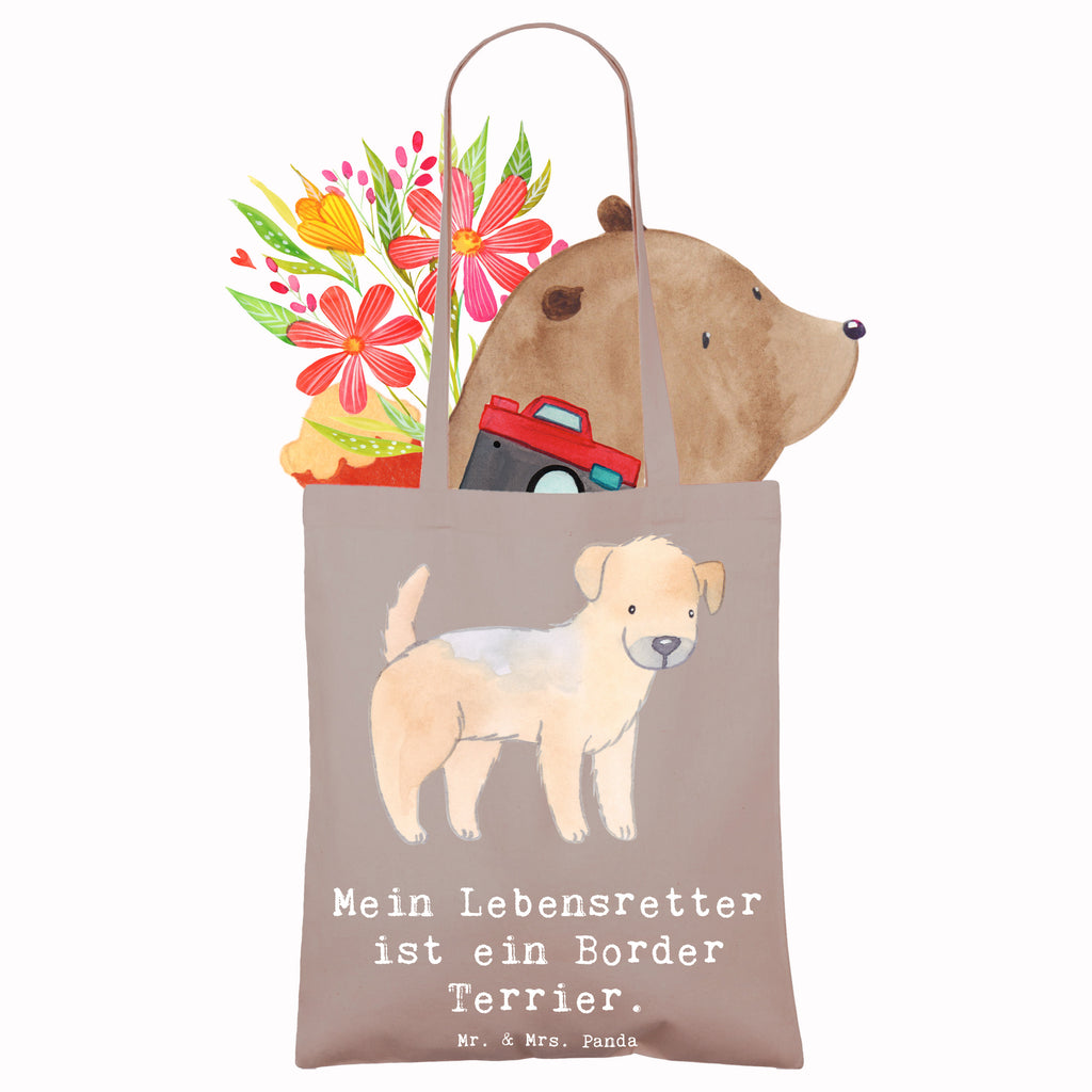 Tragetasche Border Terrier Lebensretter Beuteltasche, Beutel, Einkaufstasche, Jutebeutel, Stoffbeutel, Tasche, Shopper, Umhängetasche, Strandtasche, Schultertasche, Stofftasche, Tragetasche, Badetasche, Jutetasche, Einkaufstüte, Laptoptasche, Hund, Hunderasse, Rassehund, Hundebesitzer, Geschenk, Tierfreund, Schenken, Welpe, Border Terrier