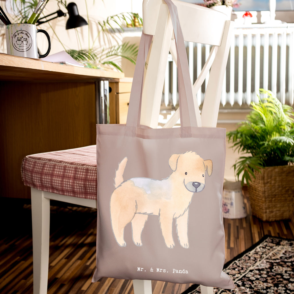 Tragetasche Border Terrier Lebensretter Beuteltasche, Beutel, Einkaufstasche, Jutebeutel, Stoffbeutel, Tasche, Shopper, Umhängetasche, Strandtasche, Schultertasche, Stofftasche, Tragetasche, Badetasche, Jutetasche, Einkaufstüte, Laptoptasche, Hund, Hunderasse, Rassehund, Hundebesitzer, Geschenk, Tierfreund, Schenken, Welpe, Border Terrier