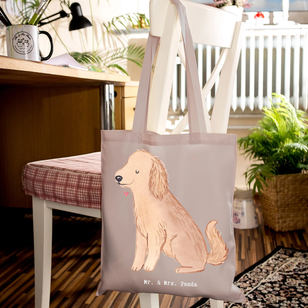 Tragetasche Cocker Spaniel Lebensretter Beuteltasche, Beutel, Einkaufstasche, Jutebeutel, Stoffbeutel, Tasche, Shopper, Umhängetasche, Strandtasche, Schultertasche, Stofftasche, Tragetasche, Badetasche, Jutetasche, Einkaufstüte, Laptoptasche, Hund, Hunderasse, Rassehund, Hundebesitzer, Geschenk, Tierfreund, Schenken, Welpe, Englische Cockerspaniel, Cocker Spaniel