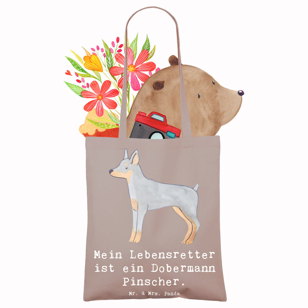 Tragetasche Dobermann Pinscher Lebensretter Beuteltasche, Beutel, Einkaufstasche, Jutebeutel, Stoffbeutel, Tasche, Shopper, Umhängetasche, Strandtasche, Schultertasche, Stofftasche, Tragetasche, Badetasche, Jutetasche, Einkaufstüte, Laptoptasche, Hund, Hunderasse, Rassehund, Hundebesitzer, Geschenk, Tierfreund, Schenken, Welpe, Dobermann Pinscher