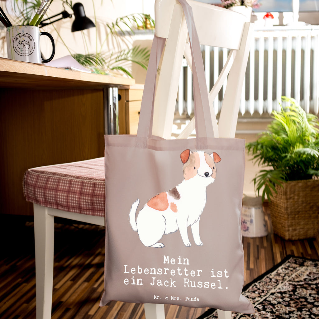 Tragetasche Jack Russel Terrier Lebensretter Beuteltasche, Beutel, Einkaufstasche, Jutebeutel, Stoffbeutel, Tasche, Shopper, Umhängetasche, Strandtasche, Schultertasche, Stofftasche, Tragetasche, Badetasche, Jutetasche, Einkaufstüte, Laptoptasche, Hund, Hunderasse, Rassehund, Hundebesitzer, Geschenk, Tierfreund, Schenken, Welpe, Jack Russel Terrier