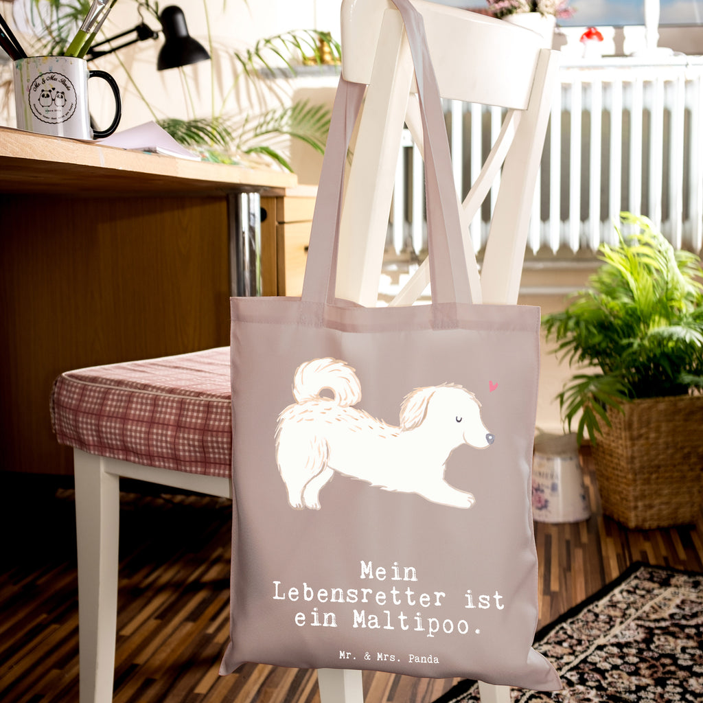 Tragetasche Maltipoo Lebensretter Beuteltasche, Beutel, Einkaufstasche, Jutebeutel, Stoffbeutel, Tasche, Shopper, Umhängetasche, Strandtasche, Schultertasche, Stofftasche, Tragetasche, Badetasche, Jutetasche, Einkaufstüte, Laptoptasche, Hund, Hunderasse, Rassehund, Hundebesitzer, Geschenk, Tierfreund, Schenken, Welpe, Maltipoo, Kreuzung, Mischling