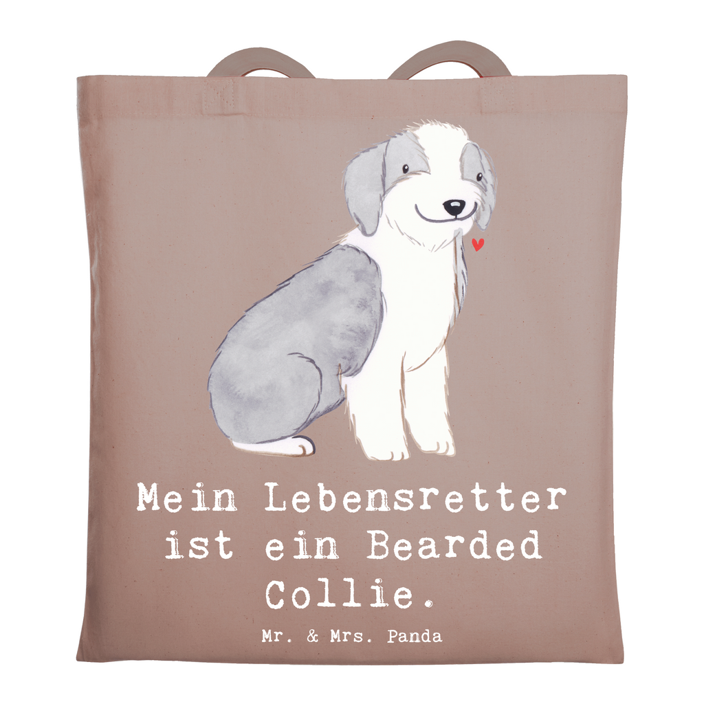 Tragetasche Bearded Collie Lebensretter Beuteltasche, Beutel, Einkaufstasche, Jutebeutel, Stoffbeutel, Tasche, Shopper, Umhängetasche, Strandtasche, Schultertasche, Stofftasche, Tragetasche, Badetasche, Jutetasche, Einkaufstüte, Laptoptasche, Hund, Hunderasse, Rassehund, Hundebesitzer, Geschenk, Tierfreund, Schenken, Welpe, Bearded Collie, britischer Hütehund