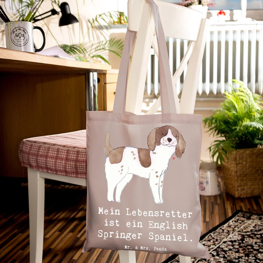 Tragetasche English Springer Spaniel Lebensretter Beuteltasche, Beutel, Einkaufstasche, Jutebeutel, Stoffbeutel, Tasche, Shopper, Umhängetasche, Strandtasche, Schultertasche, Stofftasche, Tragetasche, Badetasche, Jutetasche, Einkaufstüte, Laptoptasche, Hund, Hunderasse, Rassehund, Hundebesitzer, Geschenk, Tierfreund, Schenken, Welpe, English Springer Spaniel