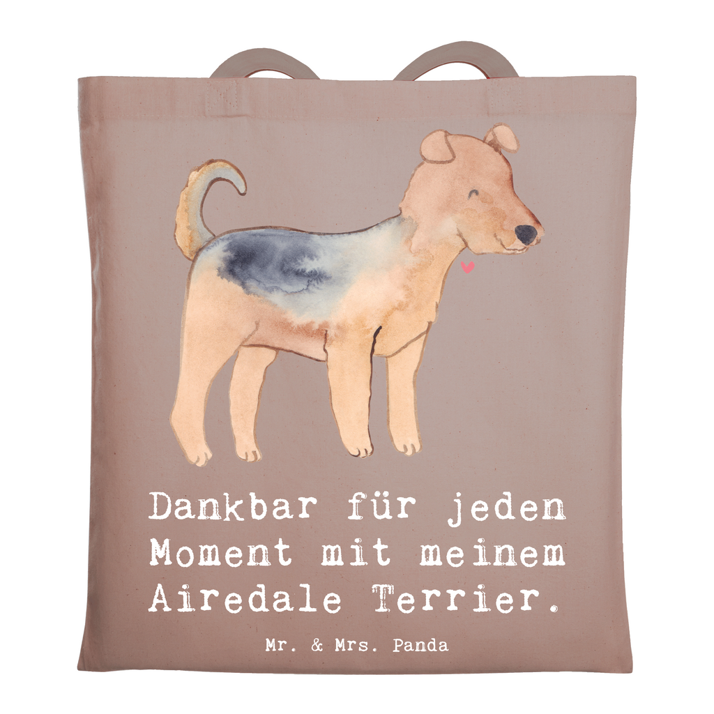 Tragetasche Airedale Terrier Moment Beuteltasche, Beutel, Einkaufstasche, Jutebeutel, Stoffbeutel, Tasche, Shopper, Umhängetasche, Strandtasche, Schultertasche, Stofftasche, Tragetasche, Badetasche, Jutetasche, Einkaufstüte, Laptoptasche, Hund, Hunderasse, Rassehund, Hundebesitzer, Geschenk, Tierfreund, Schenken, Welpe, Airedale Terrier