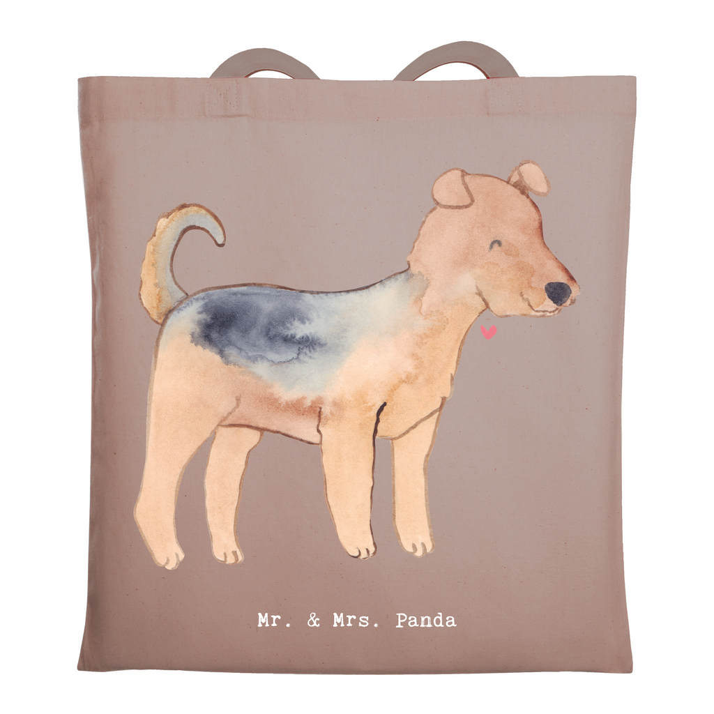 Tragetasche Airedale Terrier Moment Beuteltasche, Beutel, Einkaufstasche, Jutebeutel, Stoffbeutel, Tasche, Shopper, Umhängetasche, Strandtasche, Schultertasche, Stofftasche, Tragetasche, Badetasche, Jutetasche, Einkaufstüte, Laptoptasche, Hund, Hunderasse, Rassehund, Hundebesitzer, Geschenk, Tierfreund, Schenken, Welpe, Airedale Terrier