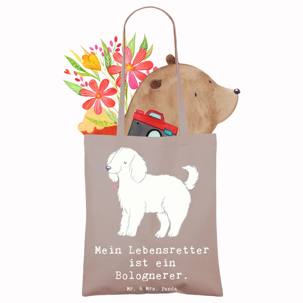 Tragetasche Bologneser Lebensretter Beuteltasche, Beutel, Einkaufstasche, Jutebeutel, Stoffbeutel, Tasche, Shopper, Umhängetasche, Strandtasche, Schultertasche, Stofftasche, Tragetasche, Badetasche, Jutetasche, Einkaufstüte, Laptoptasche, Hund, Hunderasse, Rassehund, Hundebesitzer, Geschenk, Tierfreund, Schenken, Welpe, Bologneser