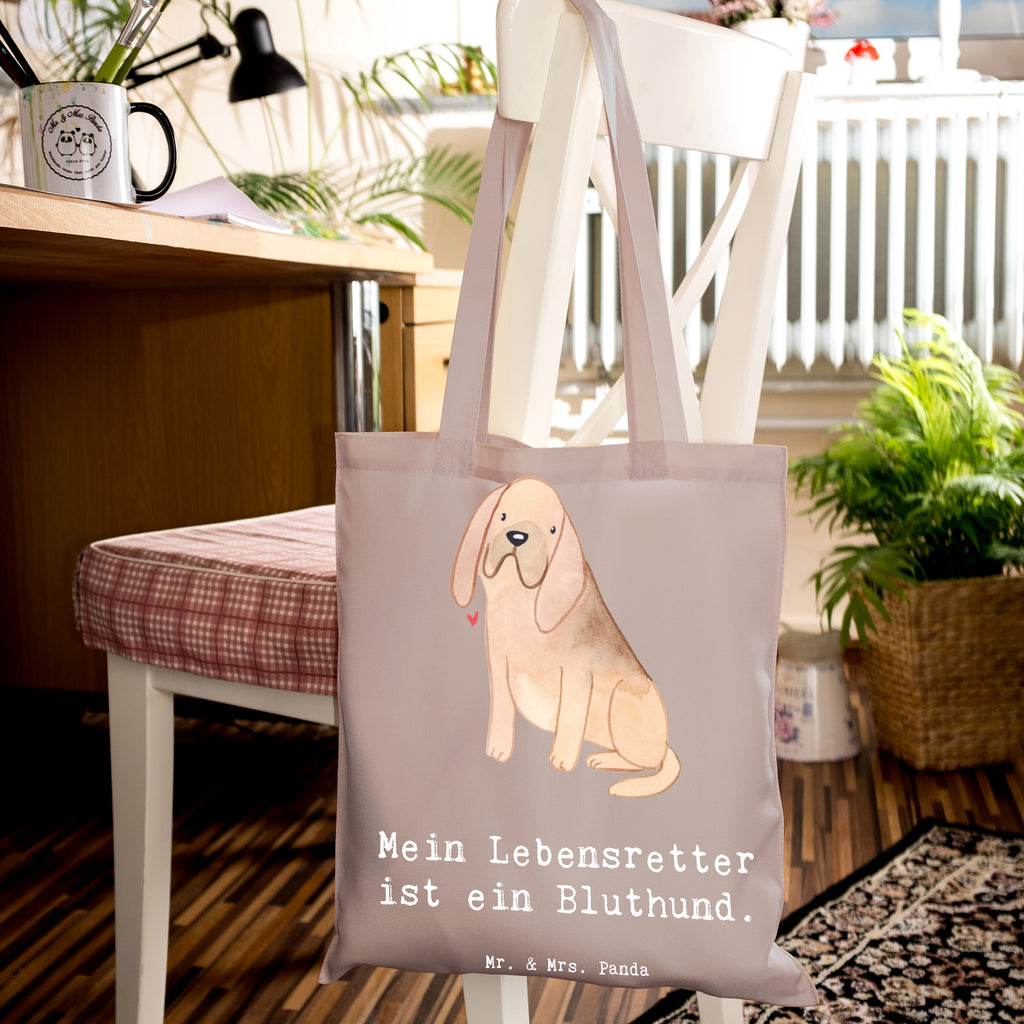 Tragetasche Bloodhound Lebensretter Beuteltasche, Beutel, Einkaufstasche, Jutebeutel, Stoffbeutel, Tasche, Shopper, Umhängetasche, Strandtasche, Schultertasche, Stofftasche, Tragetasche, Badetasche, Jutetasche, Einkaufstüte, Laptoptasche, Hund, Hunderasse, Rassehund, Hundebesitzer, Geschenk, Tierfreund, Schenken, Welpe, Bluthund, Bloodhound, St. Hubertushund, Chien de Saint Hubert