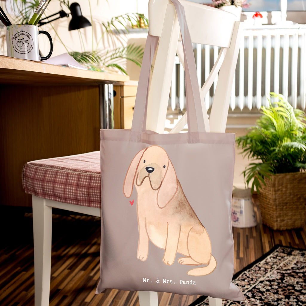 Tragetasche Bloodhound Lebensretter Beuteltasche, Beutel, Einkaufstasche, Jutebeutel, Stoffbeutel, Tasche, Shopper, Umhängetasche, Strandtasche, Schultertasche, Stofftasche, Tragetasche, Badetasche, Jutetasche, Einkaufstüte, Laptoptasche, Hund, Hunderasse, Rassehund, Hundebesitzer, Geschenk, Tierfreund, Schenken, Welpe, Bluthund, Bloodhound, St. Hubertushund, Chien de Saint Hubert