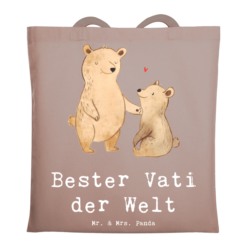 Tragetasche Bär Bester Vati der Welt Beuteltasche, Beutel, Einkaufstasche, Jutebeutel, Stoffbeutel, Tasche, Shopper, Umhängetasche, Strandtasche, Schultertasche, Stofftasche, Tragetasche, Badetasche, Jutetasche, Einkaufstüte, Laptoptasche, für, Dankeschön, Geschenk, Schenken, Geburtstag, Geburtstagsgeschenk, Geschenkidee, Danke, Bedanken, Mitbringsel, Freude machen, Geschenktipp, Vater, Papa, Dad, Daddy, Paps, Papi, Vati, Eltern, Geschenk Vater, Mann, Familie, Bester, Kleinigkeit