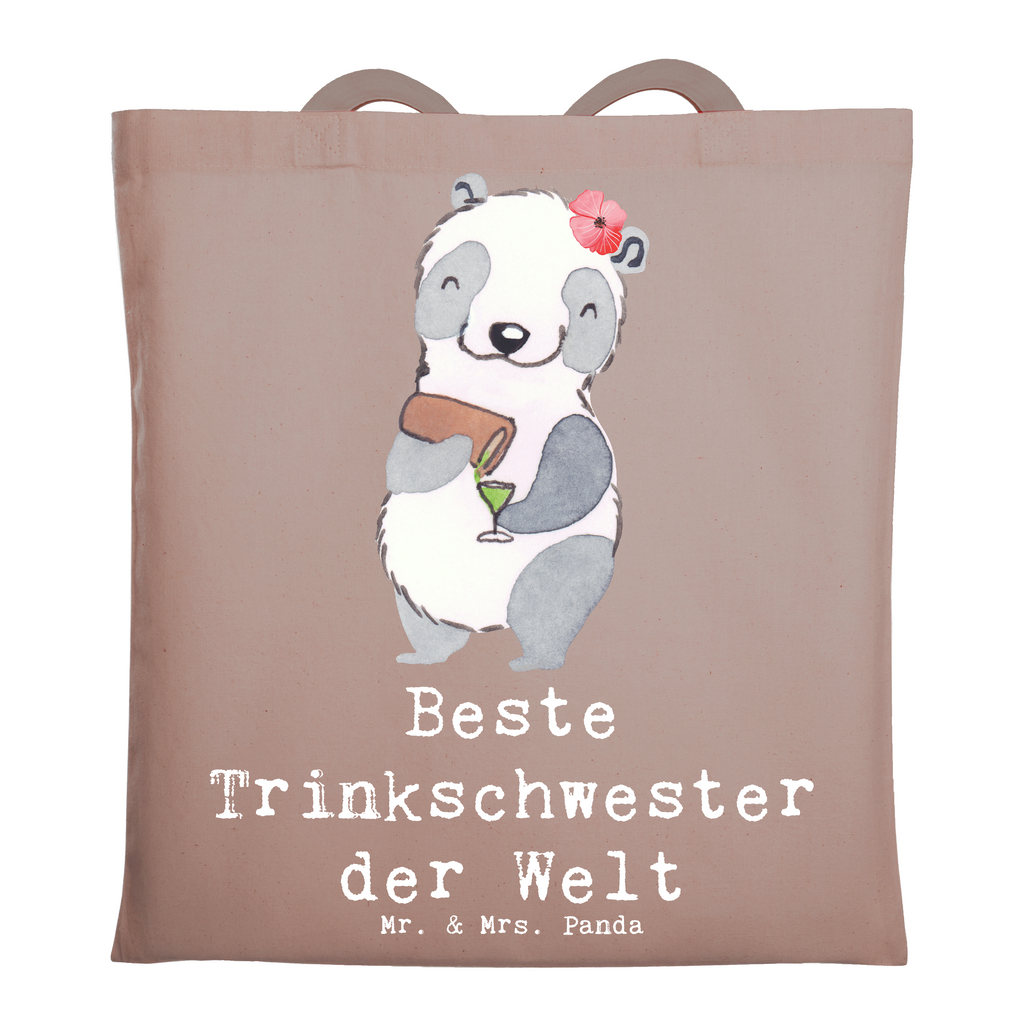 Tragetasche Panda Beste Trinkschwester der Welt Beuteltasche, Beutel, Einkaufstasche, Jutebeutel, Stoffbeutel, Tasche, Shopper, Umhängetasche, Strandtasche, Schultertasche, Stofftasche, Tragetasche, Badetasche, Jutetasche, Einkaufstüte, Laptoptasche, für, Dankeschön, Geschenk, Schenken, Geburtstag, Geburtstagsgeschenk, Geschenkidee, Danke, Bedanken, Mitbringsel, Freude machen, Geschenktipp, Trinkschwester, Saufschwester, Schwester, Sister, Freundin, Party, Bae, Trinken, Alkohol, Wochenende, Kleinigkeit, Sister from another Mister