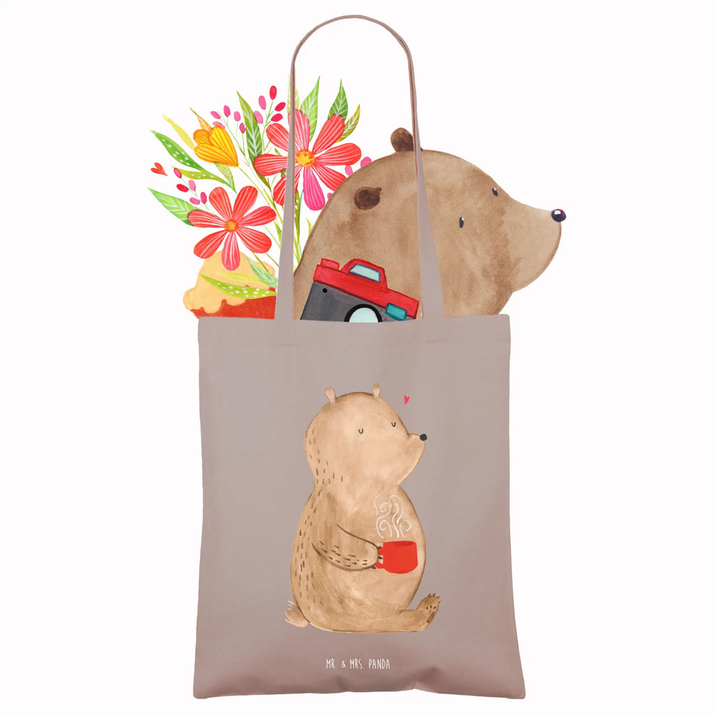 Tragetasche Bär Morgenkaffee Beuteltasche, Beutel, Einkaufstasche, Jutebeutel, Stoffbeutel, Tasche, Shopper, Umhängetasche, Strandtasche, Schultertasche, Stofftasche, Tragetasche, Badetasche, Jutetasche, Einkaufstüte, Laptoptasche, Liebe, Partner, Freund, Freundin, Ehemann, Ehefrau, Heiraten, Verlobung, Heiratsantrag, Liebesgeschenk, Jahrestag, Hocheitstag, Valentinstag, Geschenk für Frauen, Hochzeitstag, Mitbringsel, Geschenk für Freundin, Geschenk für Partner, Liebesbeweis, für Männer, für Ehemann